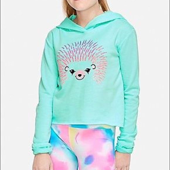 Justice Girls Size 10 Pink /& Black Shining Star Sweatshirt New with Tags